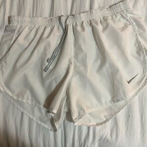 White Nike Running Shorts